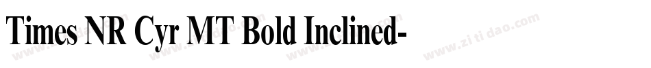 Times NR Cyr MT Bold Inclined字体转换